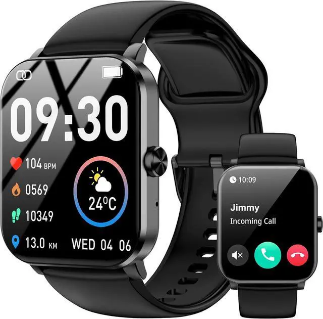 Main image of IHDAPP Smart Watch, 1.85" HD Smartwatch for Men Women (Answer/Make Calls), Fitness Watch with 120+ Sports Modes, IP68 Waterproof, Heart Rate/Sleep Monitor,  Activity Trackers for iOS/Android Phones
