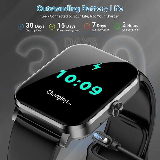 Alt view image 6 of 7 - IHDAPP Smart Watch, 1.85" HD Smartwatch for Men Women (Answer/Make Calls), Fitness Watch with 120+ Sports Modes, IP68 Waterproof, Heart Rate/Sleep Monitor,  Activity Trackers for iOS/Android Phones