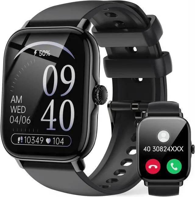 Main image of IHDAPP Smart Watch for Men Women - 1.85" Fitness Tracker Watch with Answer/Make Calls, Heart Rate Sleep Monitor, 111+ Sports, Step Counter, IP68 Waterproof Smartwatch Compatible with Android iOS Gifts