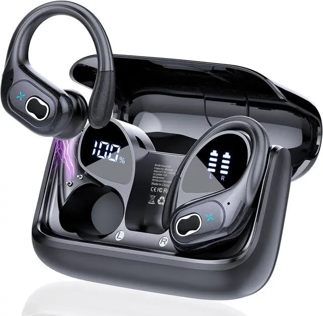 Main image of IHDAPP Wireless Earbuds 75hrs Bluetooth 5.4 Headphone Sport, Bluetooth Earbuds Stereo Deep Bass Over Ear Bud with Earhooks, ENC Noise Cancelling Mic, IPX7 Waterproof Earphone for Workout/Running