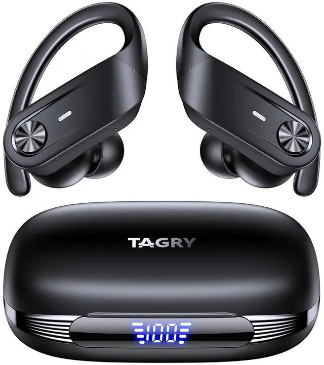 Main image of IHDAPP Bluetooth Headphones, Wireless Earbuds 80Hrs Playtime, IPX7 Waterproof Digital Display Sport Ear Buds with Earhook Mic in-Ear Earphones, Stereo Sound Earbud for Workout Running Exercise Gym