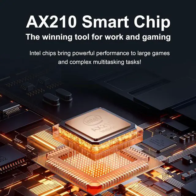 Alt view image 5 of 6 - IHDAPP WiFi 6E PCIe Card | In-t-el AX210 Chip | 5400Mbps Tri-Band 2.4GHz/5GHz/6GHz WiFi Adapter| Bluetooth 5.3 | Low Latency Wireless Adapter WiFi Card for Gaming&Streaming | Windows 10/11 Compatible