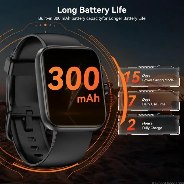 Alt view image 7 of 7 - IHDAPP Smart Watch with Alexa Built-in, 1.83'' Touchscreen with Call Function, IP68 Waterproof Fitness Tracker, 100+ Sport Modes, Heart Rate & Sleep Monitor, Pedometer, iOS/Android Compatible giyqxHw