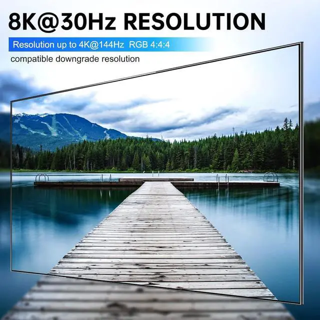 Alt view image 5 of 7 - IHDAPP 8K USB 3.0 Displayport KVM Switch 2 Monitors 2 Computers 8K@30Hz 4K@144Hz, Dual Monitor Displayport 1.4 KVM Switches with 4 USB 3.0 Port for USB Devices, Wired Remote and USB Cables Included