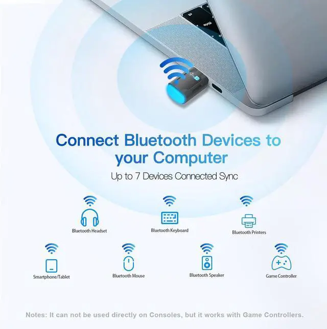 Alt view image 4 of 7 - IHDAPP 2-in-1 Wi-Fi 6 Bluetooth 5.4 USB Adapter for PC Laptop, AX900Mbps WiFi 2.4G/5GHz Wireless Network Dongle w/Built-in Driver for Windows 11 10 Desktop Headphones, Keyboard, Mouse, Controller