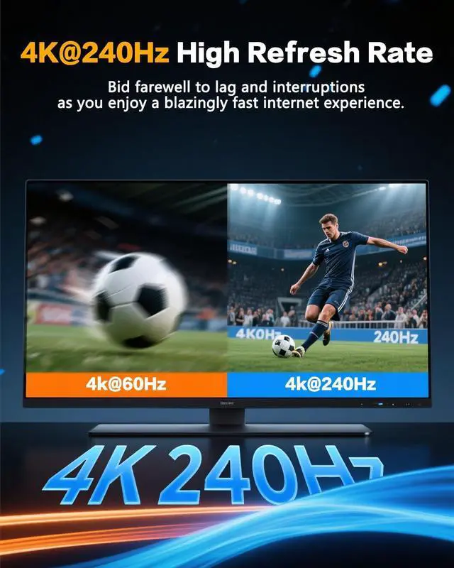 Alt view image 3 of 7 - IHDAPP HDMI Splitter 4K@240Hz - 8K@60Hz 4K@240Hz HDMI Switch 5 in 1 Out with Remote Support 3D/HDR/HDCP2.3, Compatible with PS5/4 Xbox Nintendo Switch Roku Ap-p-le TV Fire Stick 8K HDMI2.1 Splitter