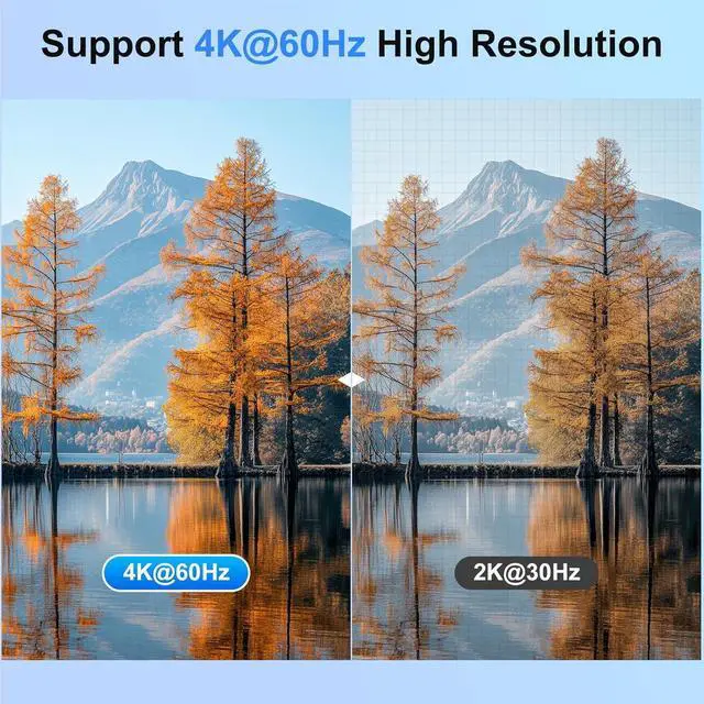 Alt view image 2 of 7 - IHDAPP HDMI DisplayPort KVM Switch 4 Computer 2 Monitors,  4K@60Hz Dual Monitor KVM Switch 4 Port for 4 PCs Share 2 Monitors -3 USB 3.0 Ports for Keyboard Mouse Printer, with Audio Microphone Output