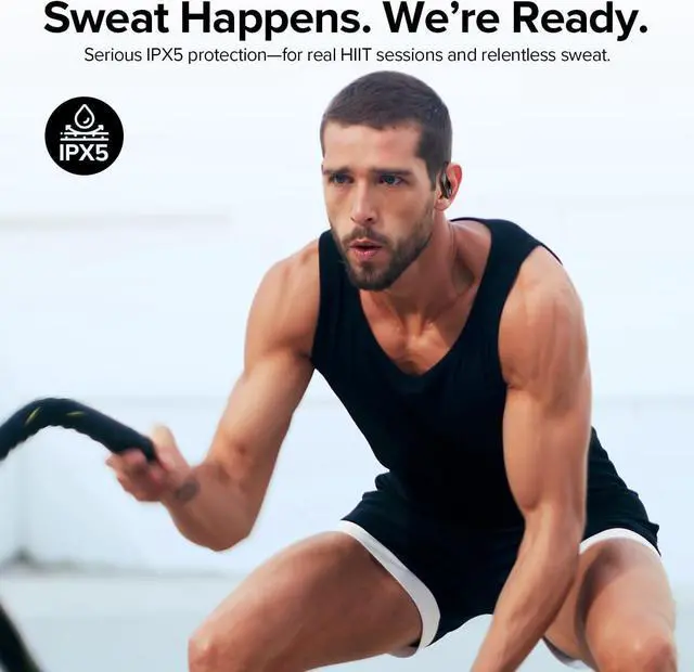 Alt view image 5 of 7 - IHDAPP TWS Wireless Earbuds, Sport Wireless Earbuds Bluetooth Headphones 80hrs Playtime Deep Bass Ear Buds with Earhook Noise Cancelling Mic Waterproof Earphones Bluetooth Headset for Workout Running