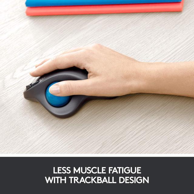  Logitech M570 Wireless Trackball Mouse – Ergonomic