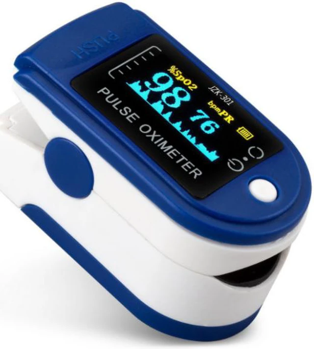 Main image of Pulse Oximeter Fingertip, Blood Oxygen Saturation Monitor Fingertip, Portable Blood Oxygen Meter Finger Oximeter Finger with Pulse, O2 Monitor Finger for Oxygen