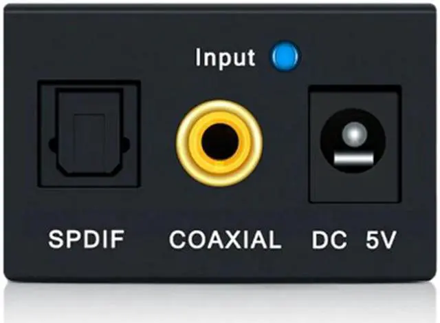 Alt view image 4 of 4 - Coaxial Optical Fiber Toslink Digital to Analog L/R RCA 3.5mm Jack Audio Converter SPDIF Digital Audio Decoder Stereo Amplifier