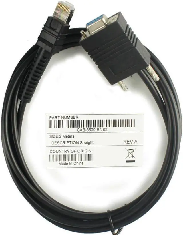 Main image of 5V 2 A M RS232 serie de Cable recto Compatible para cebra LI3608 LI3678 DS3608 DS3678 Cable para Escáner de código de barras