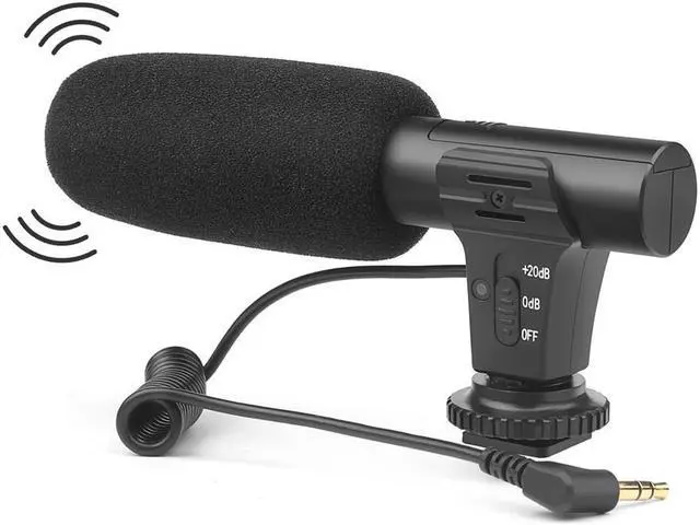 Alt view image 2 of 4 - MIC-5 3.5mm Stereo Microphone DSLR Camera VLOG Photography Interview Video Camcorder Recording Microphone for Nikon/Canon/Sony