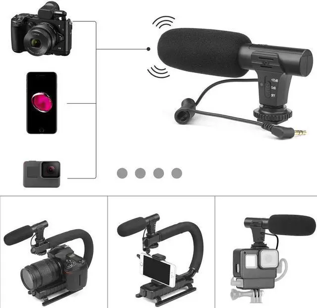 Alt view image 3 of 4 - MIC-5 3.5mm Stereo Microphone DSLR Camera VLOG Photography Interview Video Camcorder Recording Microphone for Nikon/Canon/Sony
