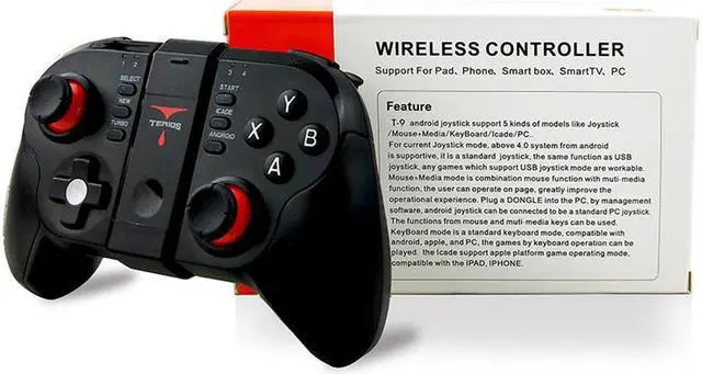 Alt view image 2 of 4 - T9 Bluetooth Wireless Gamepad Mobile Phone Gaming Controller Joystick Support Andriod IOS Smartphone TV Box PS3 Game Console