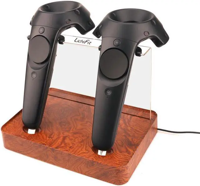 Alt view image 2 of 4 - Magnetic Double Handle Charging Station for HTC Vive/ Pro VR Controller Dual Wireless Charger Charging Station Stand Holder