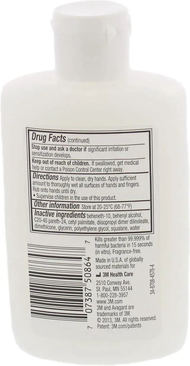 Alt view image 2 of 2 - 3M 9221 Avagard D Instant Hand Sanitizer Antiseptic with Moisturizers- Pack of 3