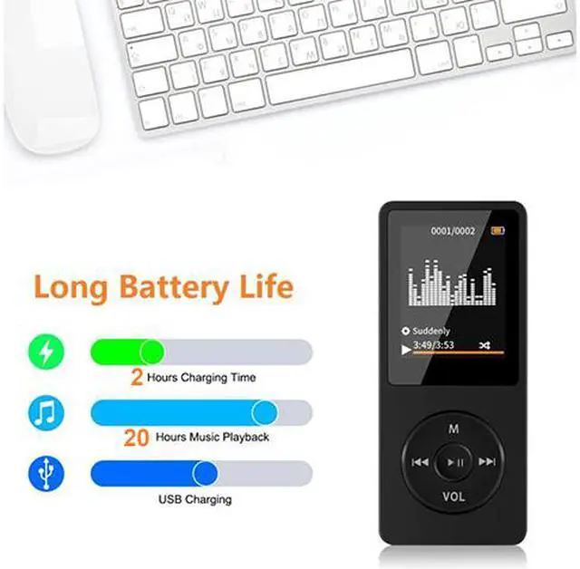 Alt view image 6 of 7 - MP3 Player with 32GB TF Card and Supports 128GB Extension Memory, Economic Multi-functional Mini MP4/MP3 Music Player Adapter, with Video/ Photo Viewer/E-Book, FM Radio and Record Function
