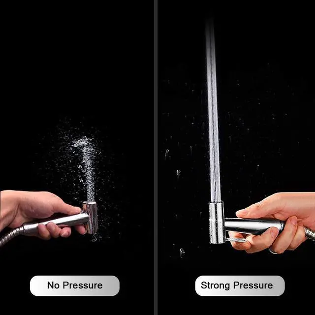 Alt view image 4 of 7 - Handheld Bidet Sprayer Kit for Toilet, Aigital Bidet Faucet with Hose for Feminine Wash, Easily Clean Baby Cloth Diaper, Pet, Bathroom, Bathtub, Strong/Soft Water Jet Sprayer Head, Stainless Steel