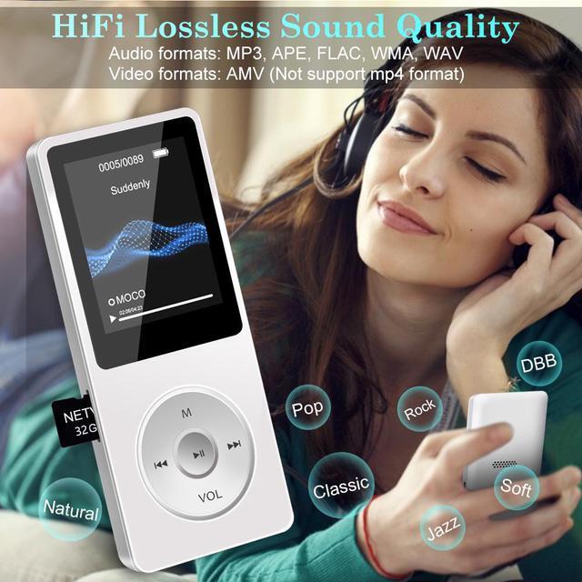 Alt view image 2 of 7 - NETVIP 32GB MP3 Player with Bluetooth, Portable HiFi Lossless Sound MP3 Music Player for Kids Multi-Functional Digital Media Player with Built-in Speaker/FM Radio/Voice Recorder/E-Book/Photo Viewer