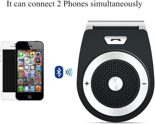 Alt view image 5 of 7 - Bluetooth Car Speakerphone, Bluetooth Handsfree Car Speaker Motion Auto Power On Stereo Music Player Wireless Sun Visor Audio Receiver Adapter for Cell Phone, Support Voice Control, Built-in Mic