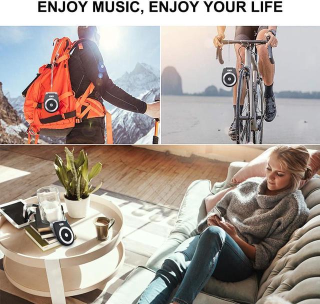 Alt view image 6 of 7 - Bluetooth Car Speakerphone, Bluetooth Handsfree Car Speaker Motion Auto Power On Stereo Music Player Wireless Sun Visor Audio Receiver Adapter for Cell Phone, Support Voice Control, Built-in Mic