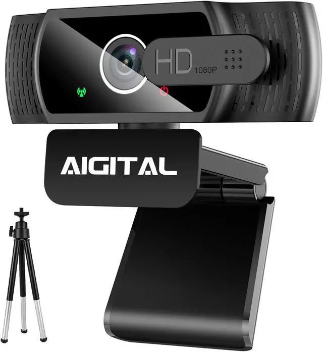 Main image of Aigital 1080P Webcam, Live Stream Web Camera with Microphone & Privacy Cover, HD USB Webcam with 110° Wide Angle for PC Zoom Video Conferencing, Calling, Gaming, Laptop, Desktop, YouTube, Facetime