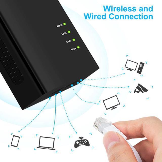 Alt view image 6 of 7 - WiFi Range Extender, WiFi Repeater Wireless Network Signal Superboost, Mini Router Signal Blast, 300Mbps New Long Range WiFi Extension for Whole Home Coverage