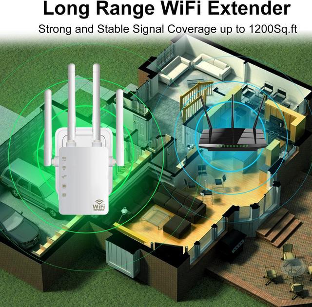 WiFi Extender, Aigital 1200Mbps WiFi Range Extender Signal Booster for  Home, Covers up to 3000 Sq.ft and 35 Devices, 5GHz&2.4GHz Dual Band  Wireless Repeater with Ethernet Ports, Setup Easily 