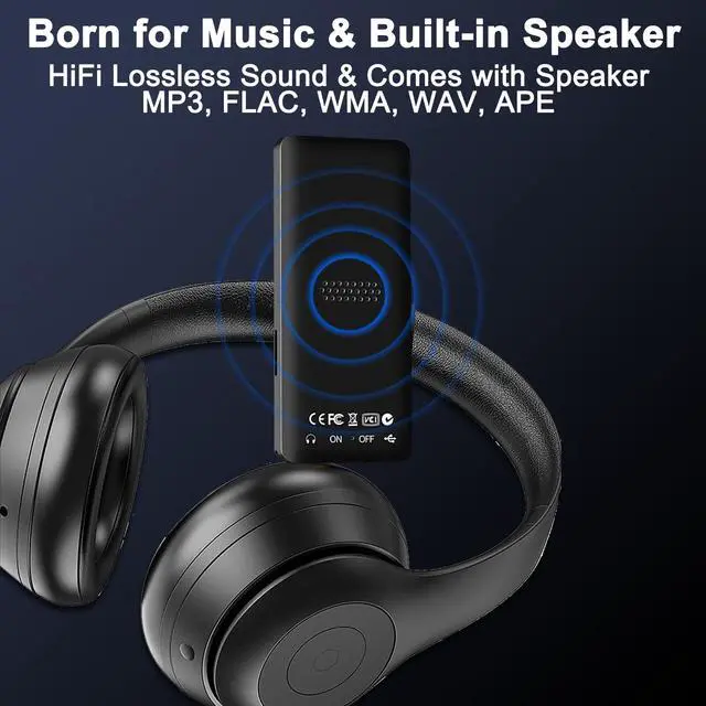 Alt view image 3 of 7 - 64GB MP3 Player with Bluetooth, Aigital MP3 Music Players with Speaker and TF Card Slot, Portable Multifunctional Media Player for Kids with FM Radio & Video Function - Earphones Included