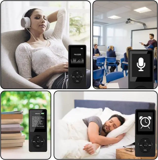 Alt view image 6 of 7 - 64GB MP3 Player with Bluetooth, Aigital MP3 Music Players with Speaker and TF Card Slot, Portable Multifunctional Media Player for Kids with FM Radio & Video Function - Earphones Included