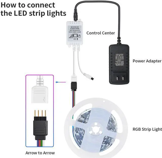 Alt view image 2 of 7 - LED Strip Lights, 16.4ft RGB LED Light Strip 5050 LED Tape Lights, Color Changing LED Strip Lights with Remote for Home Lighting Kitchen Bed Flexible Strip Lights for Bar Home Decoration
