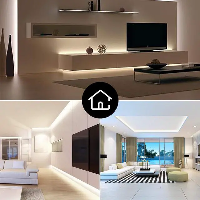 Alt view image 3 of 7 - LED Strip Lights, 16.4ft RGB LED Light Strip 5050 LED Tape Lights, Color Changing LED Strip Lights with Remote for Home Lighting Kitchen Bed Flexible Strip Lights for Bar Home Decoration