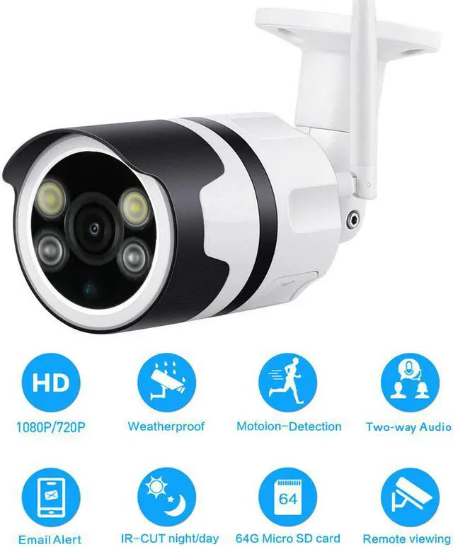 Main image of Waterof WiFi IP Camera 1080P 720P Two Way Audio Wireless Security Surveillance P2P Bullet CCTV Night Vision Outdoor Camera