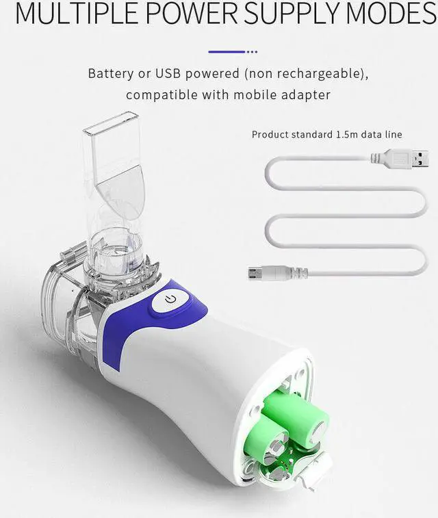 Alt view image 6 of 6 - Portable Handheld Rechargeable Ultrasonic Mute Nebulizer for Children and Adults
