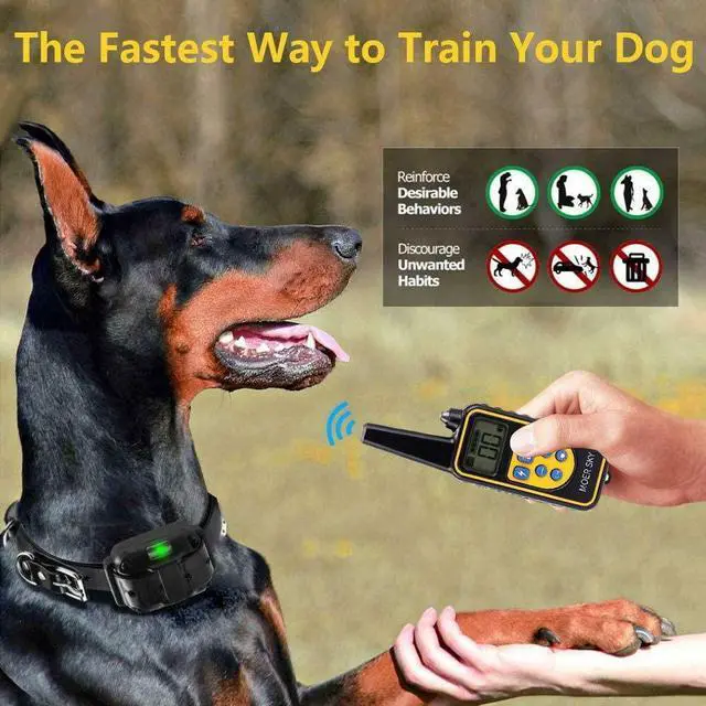 Alt view image 2 of 6 - Dog Training Collar - Rechargeable Remote Dog Shock Collars for Small, Medium, Large Dogs with 3 Corrective Remote Training Modes, Shock, Vibration, Beep, 100% Waterproof E-Collar Trainer