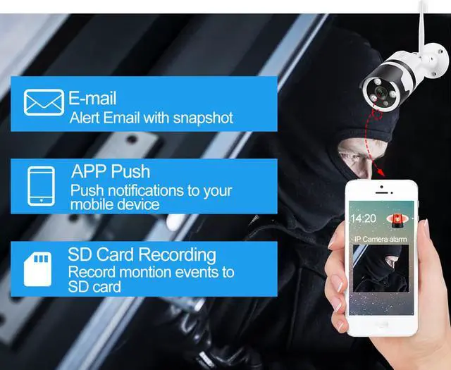 Alt view image 4 of 6 - Waterof WiFi IP Camera 1080P 720P Two Way Audio Wireless Security Surveillance P2P Bullet CCTV Night Vision Outdoor Camera