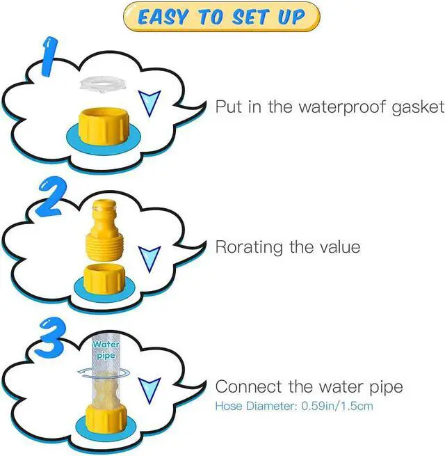 Alt view image 3 of 7 - Sprinkle & Splash Play Mat 67" Sprinkler for Kids Outdoor Inflatable Water Toys Fun for 1 2 3 4 5 6 7 8 Years Old Toddlers Boys Girls Children Summer Party Sprinkler Pool