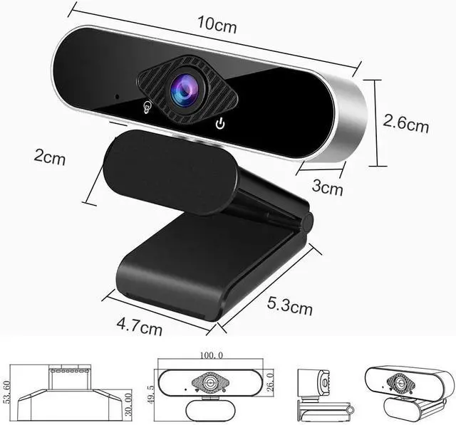 Alt view image 6 of 10 - TROPRO Full HD 1080p Webcam, Webcam with Microphone Streaming Computer Web Cam for PC Laptop Desktop 360 Degree Rotation Computer Camera Highly Compatible with Win10/8/8.1/7/XP Linux Mac
