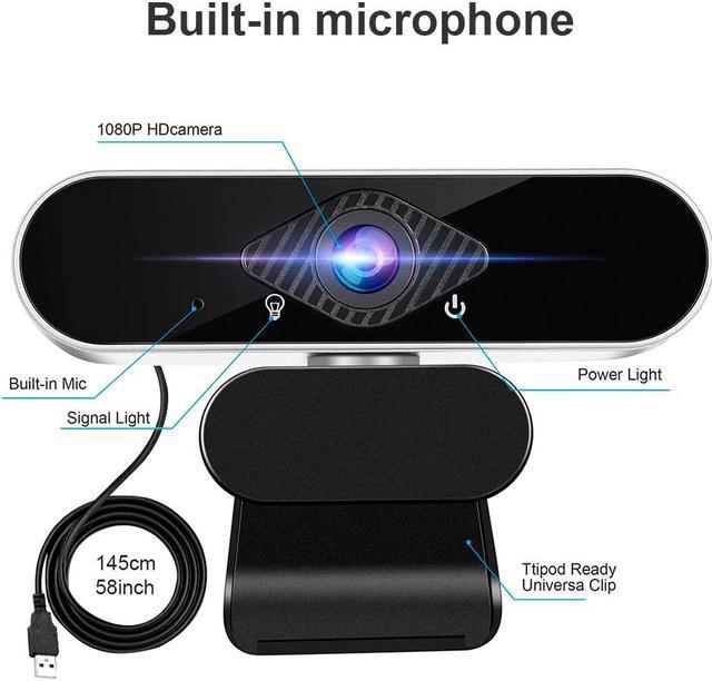Alt view image 5 of 6 - TROPRO Full HD 1080p Webcam, Webcam with Microphone Streaming Computer Web Cam for PC Laptop Desktop 360 Degree Rotation Computer Camera Highly Compatible with Win10/8/8.1/7/XP Linux Mac