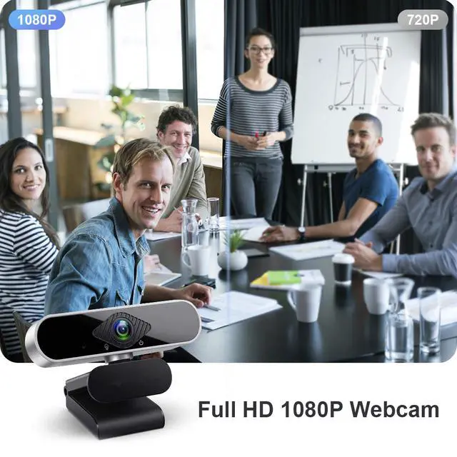 Alt view image 2 of 10 - TROPRO Full HD 1080p Webcam, Webcam with Microphone Streaming Computer Web Cam for PC Laptop Desktop 360 Degree Rotation Computer Camera Highly Compatible with Win10/8/8.1/7/XP Linux Mac