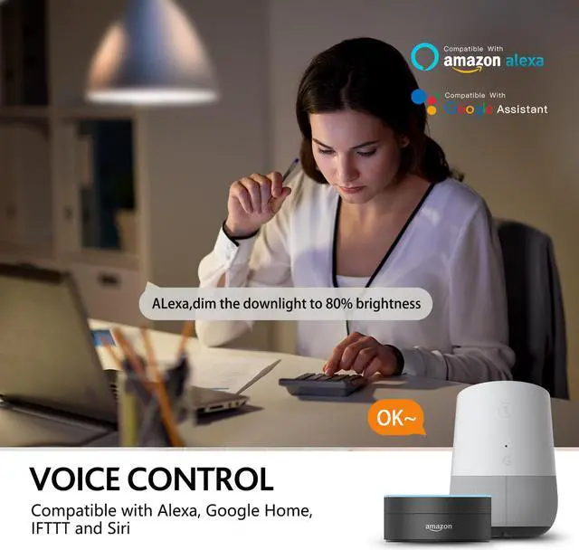 Alt view image 3 of 7 - Alexa Smart Light Bulbs,TROPROs LED RGBCW Color Changing,85W Equivalent E26 9W WiFi Led Bulb , Work with Google Home Amazon Echo, 2.4Ghz WiFi Only, No Hub Required 4 Pack