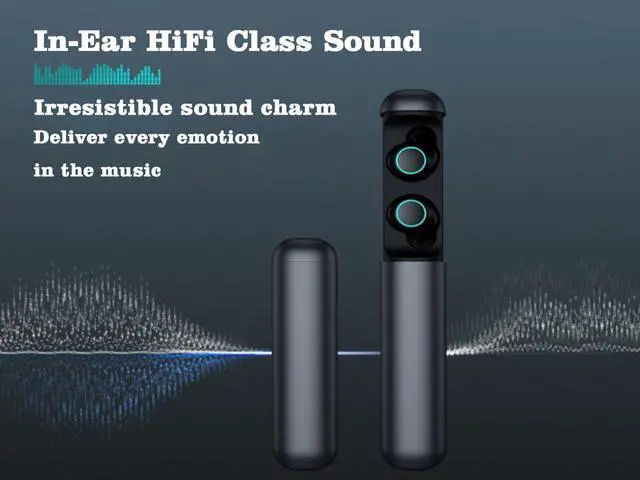 Alt view image 2 of 7 - Bluetooth 5.0 Headset with Battery Charger Wireless In-Ear Ture Wireless Earphone Mini Capsule New Noise Reduction earbuds