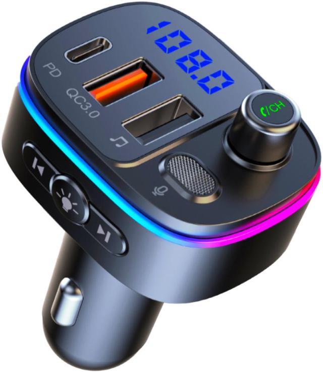 V5.0 Bluetooth FM Transmitter for Car, Hi-Fi Wireless Radio