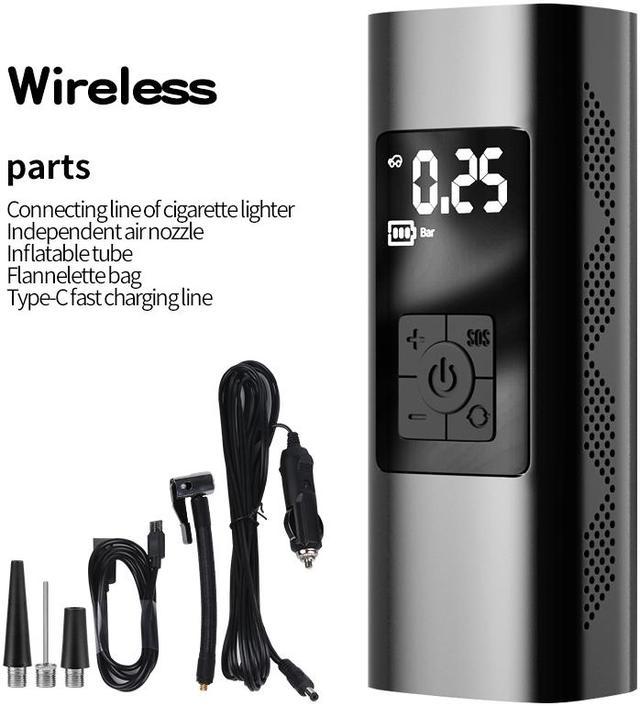 Electric Fast Pump Wireless Air Pump for Inflatables with LCD display  Wireless portable Tyre wireless pump