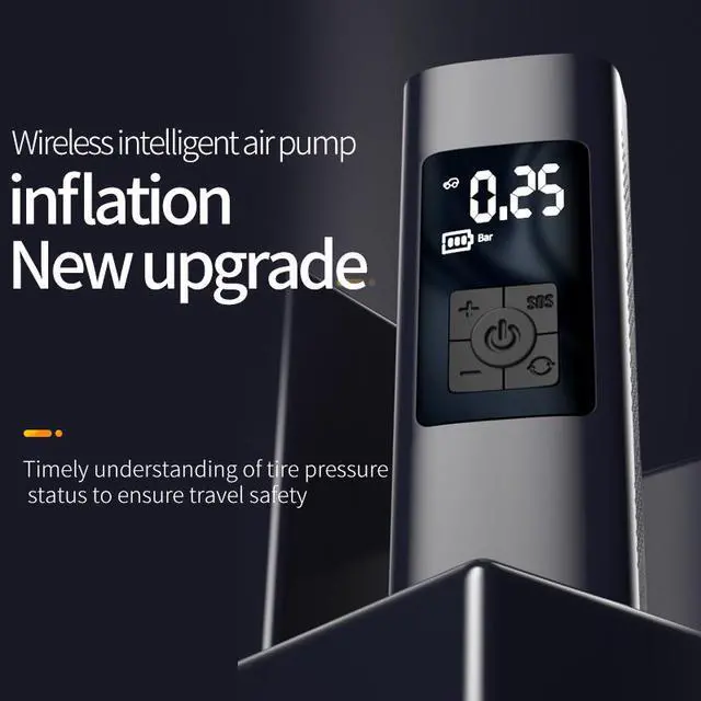 Alt view image 3 of 7 - TROPRO Portable Air Compressor Tire Inflator 6000mAh Mini Electric Air Pump 150 PSI Tire Pump with Power Bank SOS Design and Digital LCD LED Light for Car/Bike/Bicycles/Motorbikes/Balls/Swim rings