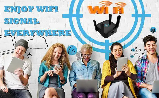 Alt view image 7 of 7 - TROPRO AC1200 WiFi Extender,Wireless Signal Booster & Repeater,4 Antennas 360°Full Coverage,Dual Band 2.4G and 5G WiFi Range Extender(Up to 1200Mbps Speed),Coverage up to 1200 sq.ft. and 20 Devices