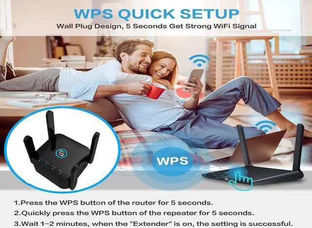 Alt view image 3 of 7 - TROPRO AC1200 WiFi Extender,Wireless Signal Booster & Repeater,4 Antennas 360°Full Coverage,Dual Band 2.4G and 5G WiFi Range Extender(Up to 1200Mbps Speed),Coverage up to 1200 sq.ft. and 20 Devices