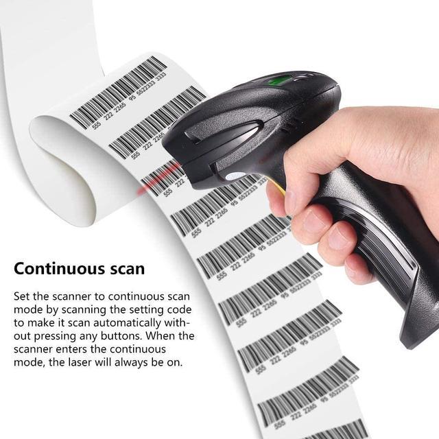 Alt view image 4 of 7 - Bluetooth Barcode Scanner, Compatible with 2.4G Wireless & Bluetooth Function & Wired Connection, Connect PC, CCD Bar Code Reader Work with Windows, Mac