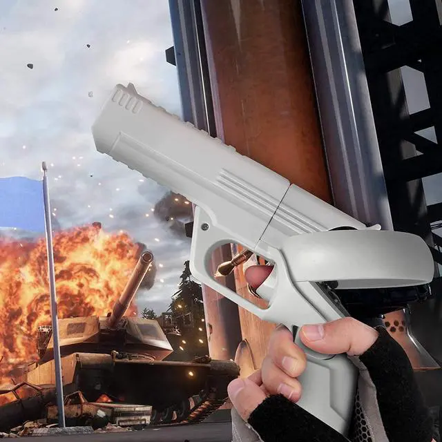 Alt view image 7 of 7 - TROPRO Pistol Grip for Oculus Quest 2 Controllers VR, Oculus 2 Gun Stock Accessories, Enhanced Shooting Gaming Experience, Best Gunstock,Compatible For Pistol Whip Operation (White)